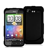 Black Rubberized Snap-On Hard Skin Case Cover for HTC Droid Incredible 2 63 ....