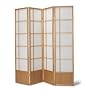 Oriental Fuji Screen Room Divider in Natural by The Futon Shop