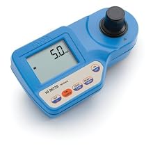Hanna Instruments HI96728 Nitrate Portable Photometer with Sample Cuvettes, 7-19/32" Length x 4-3/32" Width x 2-11/16" Height, 0.0 - 30.0mg/L, 0.1mg/L Resolution, 9V Battery