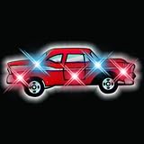 Classic Car Flashing Blinking Light Up Body Lights Pins (5-Pack)
