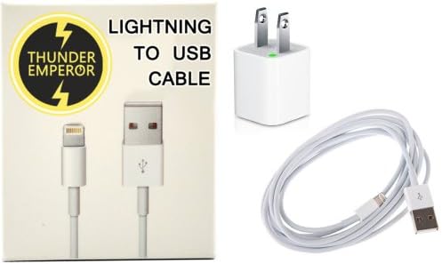 Thunder Emperor®tm 1x High Quality USB and Wall Home for Iphone 5/5c/5s, Ipad Air/4/mini, Ipod Touch 5, Ipod Nano 7 Ios7 Compatible 3 Feet/1 Meter (White)