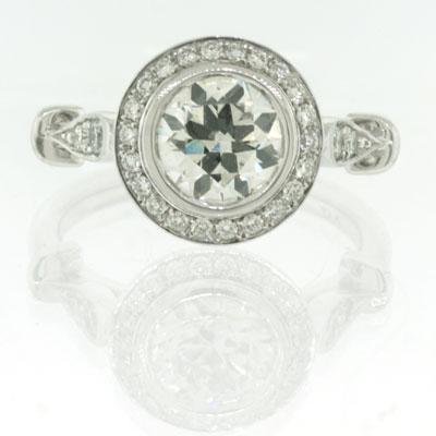 1.69ct Old European Round Cut Diamond Engagement
