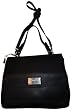 Women's DKNY Purse Handbag Soft Leather with Logo Plaque Black