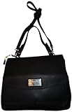 Women's DKNY Purse Handbag Soft Leather with Logo Plaque Black