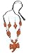 Fashion Jewelry Necklace and Earing In Terracota Handcrafted Unique Gift For Her