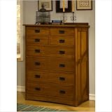 Image of Best Price US American Craftsman Design Mission Eight Drawer Chest in Medium Cherry Best Deals US, CF Oakton