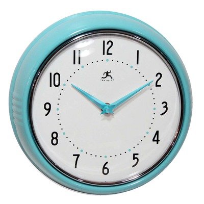 Infinity Instruments Turquoise Retro Wall Clock