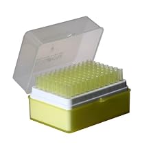Biologix Research 21-0200 Universal RNase and DNase Free Graduated Sterile Pipettor Tip, Polypropylene, 200microliter Volume, Yellow (Case of 100 Racked)