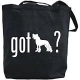 Canvas Tote Bag Black  Got Chinese Crested ?  Dog