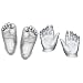 12 Casts / Large Baby Casting Kit with Metallic Silver paint by BabyRice