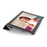 Manna Smart Cover per Apple iPad 4 Retina Display, iPad3, iPad2 'Black-Edition' con funzione Spleep e presentazione - Matriale in Ecopelle Premium con alta lavorazionedi Manna