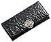 Heshe® 2015 New Women Fashion Waxy Vintage Leather Rose Pattern Long Wallet Large Handbag Clutch Coin Cash Holder Card Case