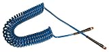 Coilhose Pneumaticss PU14-25B-B 1/4"ID x 25' Blue Flex Coil Hose With 2-1/4" MPT