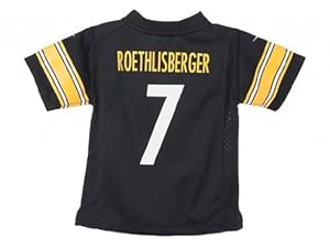 Nike NFL Pittsburgh Steelers Ben Roethlisberger Youth Replica Football Jersey - Black-L