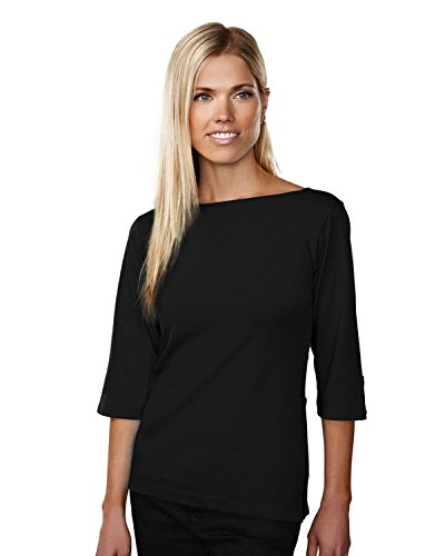 Tri-Mountain Women's Cypress Jersey 3 4 Sleeve Boat Neck Knit Shirt (4 Colors)