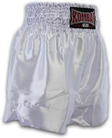 Kombat Muay Thai Boxing Training White Satin Shorts 2121