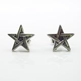 DaisyJewel Celtic Star Life Points Unisex Lucky Charm Silver Stud Earrings