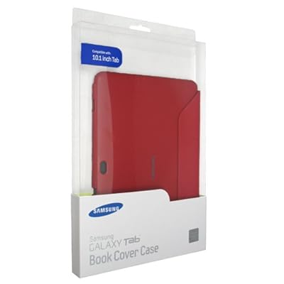 Samsung EFC-1B1NREGSTA Red Book Cover Case for Galaxy Tab 10.1