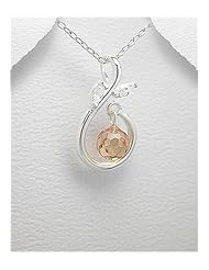 CZ Pendant Necklace In 92.5 Sterling Silver
