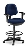 Blue OFM Lite Computer,Task Chair with Adjustable Drafting Kit with Arms