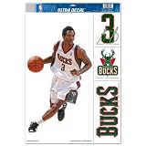 Milwaukee Bucks Official Logo 11"x17" Ultra Decal Window Cling Set