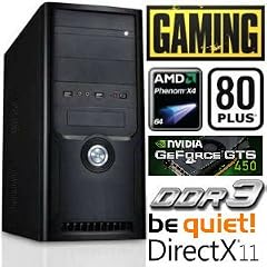#3938 STROM SPAR Gaming / Multimedia COMPUTER | BeQuiet 80PLUS Super Silent 300W Netzteil mit 80Plus Zertifizierung | Quad-Core! AMD FX-Series FX-4100 Turbo 4x3.7 GHz | 500 GB SATA II | 8192MB DDR3 1333 | MSI 760GM-P23 FX | NVIDIA Geforce GTS 450 1024 MB | ASUS 24x DVD-Brenner | 7.1 Sound | GigabitLAN