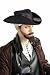 Adult Black Suede Pirate Hat - Adult Std.