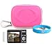 Eva Magenta Camera Case for Casio Card EX-S10, EX-S12, EX-Z90 Exilim Zoom EX-Z20, EX-Z25, EX-Z80, EX-Z85, EX-Z9 + Screen Protector + Wisdom * Courage Wristband
