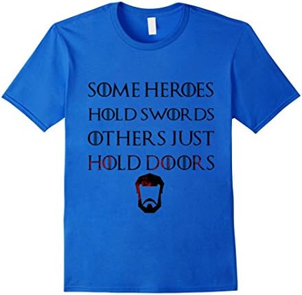 Men's Hold The  Door Hero T-shirt Medium Royal Blue