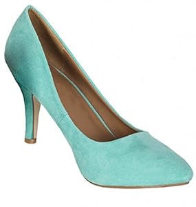 Ladies Mint Green Pointy Toe Suede Shoes (Mint green, US 9 - UK 7)