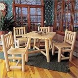 Rustic Natural Cedar Furniture Square Dining Group - B000NGPSIK