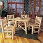 Rustic Natural Cedar Furniture Company� 5-Pc. Cedar Log Square Dining Set