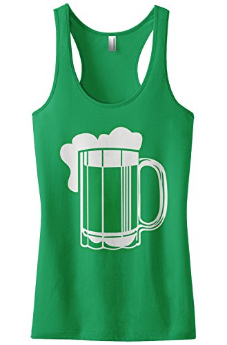 Threadrock Women's Green Beer St Patrick's Day Racerback Tank Top