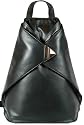 New ladies/girls stylish Visconti soft black leather backpack rucksack bag
