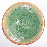 Green Wave Pottery Serving Bowl 10 inch