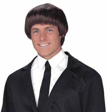 Adult Brown 60's Rock Star Beatles Costume Wig