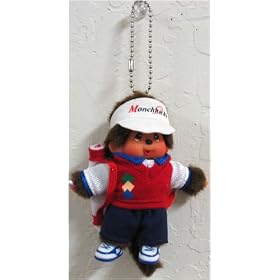 Monchhichi Sports Authority Golf Keychain Plush Doll