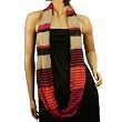 Loop Infinity Eternity Circle Light Sheer Stripe Summer Scarf Neckwrap Purple