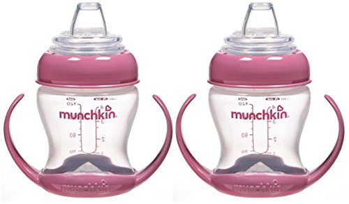 Munchkin Flexi-Transition 4 Ounce Trainer Cup, 2 Pack, Pink