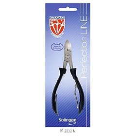 3 Swords - Nail Pliers Clippers - 10 cm, incl. removable - anti slip Rubber Grips, Steelwares are nickel plated matt, Quality: Made in Solingen