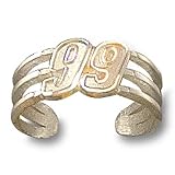 14K Yellow Gold Officially Licensed Carl Edwards "#99" NASCAR Toe Ring