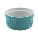 BIA Cordon Bleu 4.5-Ounce Ramekins, Set of 4, Two-Tone Jade/White