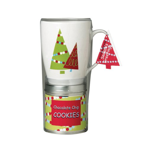 Kitchen Craft Boston Warehouse Christmas Tree Mug & Cookie Gift Set