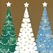 Christmas cards - Three Trees - 8 charity Christmas cards. 30p goes to the British Red Cross