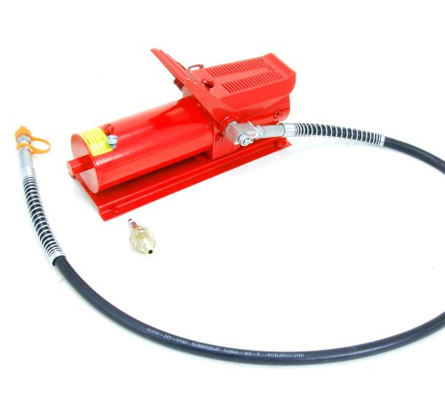 10 Ton Hydraulic Air Pump - Hand or Foot Operated Red