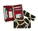 GIRAFFE Print Large Flat Frame Wallet w/ Exterior Pocket by Eliebags