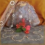 14K 40-inch Round/Oval Link Necklace