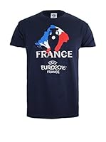 EURO 16 Camiseta Manga Corta France Trophy (Azul Oscuro)
