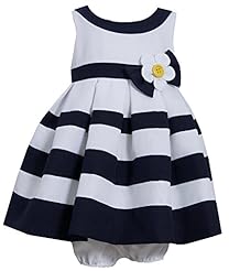 Girls Sleeveless  Banding  Dress With a Bow(s)