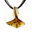 Calla Lily Murano Glass Pendant - Calla White/Gold